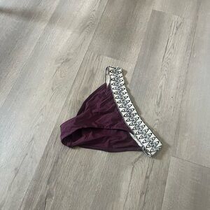 Topshop Maroon Bikini Bottom with Decorative Waistband
